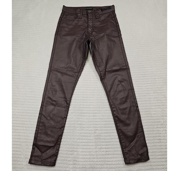 Banana Republic Denim - Banana Republic Jeans Womens 26 Brown Faux Leather High Rise Skinny Mid Stretch